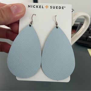 Nickel & Suede Leather Earrings